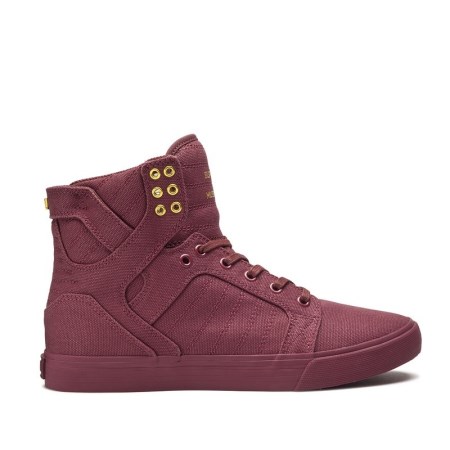 Supra Skytop Burgunder Høye Sneakers Herre [NO-1-Z764]